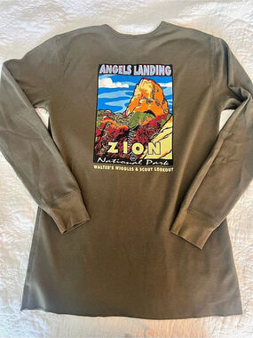 Distillery Project Zion Angels Landing National Park Long Sleeve Tee Graphic